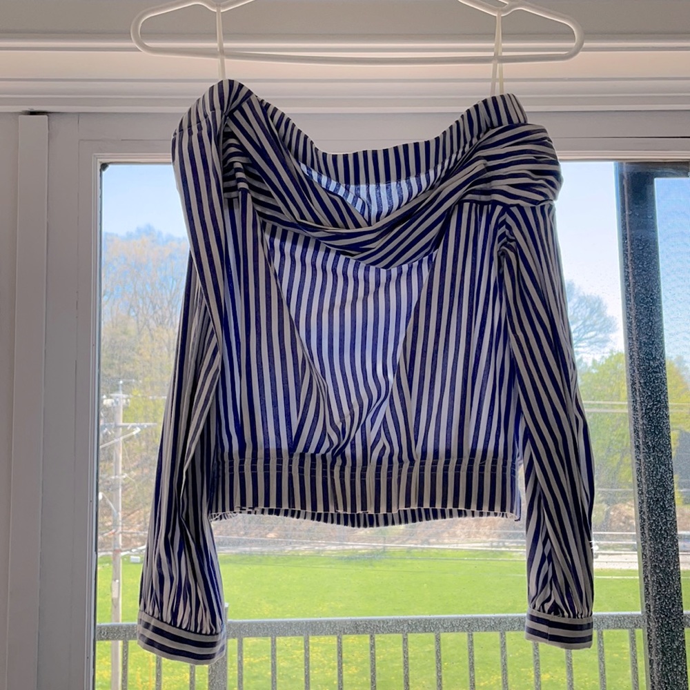 Off the Shoulder Striped Zara Crop Top